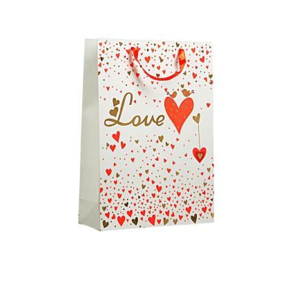 Подаръчна торбичка Love 31 х 44 х 12 cm, бяла