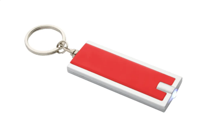 Cool Ключодържател Urban, с LED фенерче, рециклирана ABS пластмаса, с батерия, червен