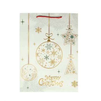 Подаръчна торбичка Merry Christmas - Играчки, коледна, 30 х 40 х 12 cm