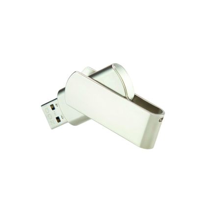 Office 1 USB флаш памет Premium, USB 2.0, 16 GB, метална, сребриста