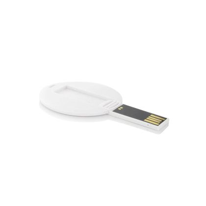 Office 1 USB флаш памет Disc Card, USB 2.0, 16 GB, без лого, бяла