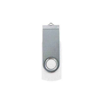 Office 1 USB флаш памет Swivel, USB 2.0, 16 GB, без лого, бяла
