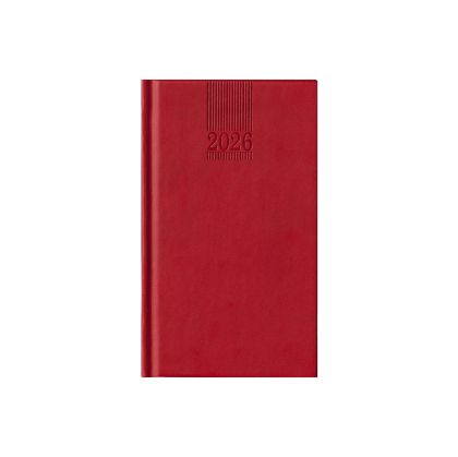 Календар-бележник Поло, седмичник, 9 x 16 cm, червен