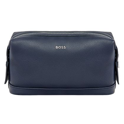 Hugo Boss Козметична чанта Classic Grained, тъмносиня