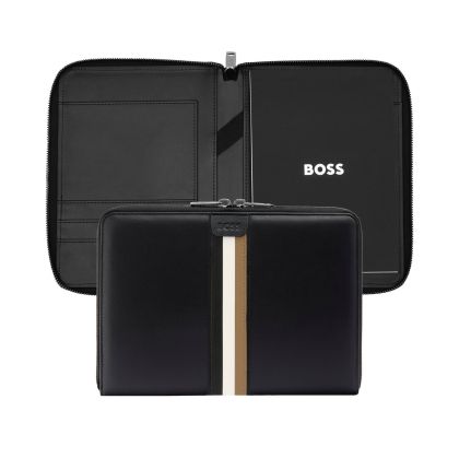 Hugo Boss Конферентна папка Iconic, A5, с цип, черна