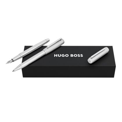 Hugo Boss Комплект химикалка и писалка Pace, сребристи