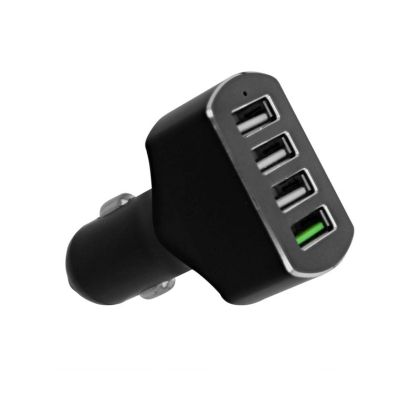 Зарядно устройство TNB, за автомобилна запалка, с 4 USB порта, Quick Charge 3.0 USB