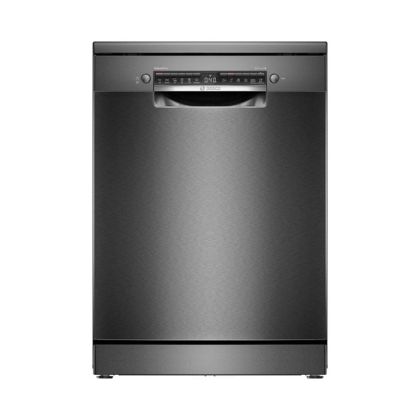 Съдомиялна машина Bosch SMS4EMC06E, свободностояща, серия 4, със защита от отпечатъци, за 14 комплекта, 60 cm, черен инокс