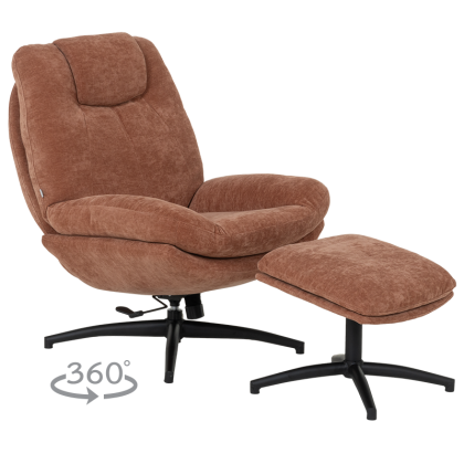 Кресло с табуретка PORTO - охра