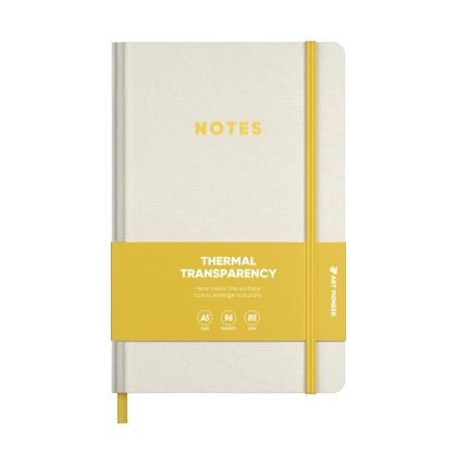 Art Pioneer Бележник, A5, твърда корица, с ластик, 96 листа, оранжев