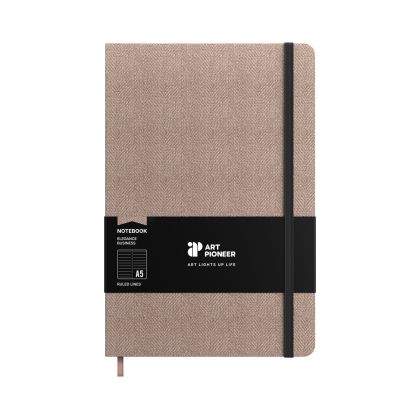 Art Pioneer Бележник Business, A5, твърда корица, 96 листа, бежов