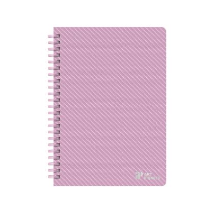 Art Pioneer Тетрадка College, A5, жълт офсет, със спирала, 80 листа, розова