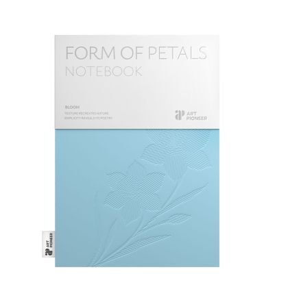 Art Pioneer Тетрадка Floral Exposed Spine, A5, твърда корица, 96 листа, морскосиня