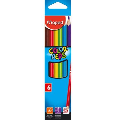 Цветни моливи Maped 6 цв.дълги