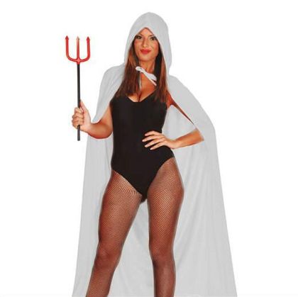 Наметало, с качулка, бяло, 130 cm