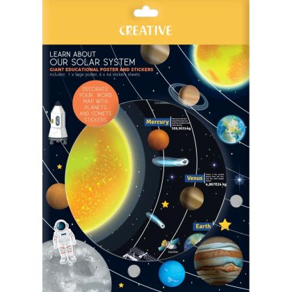 Комплект плакат със стикери Creative, Universe