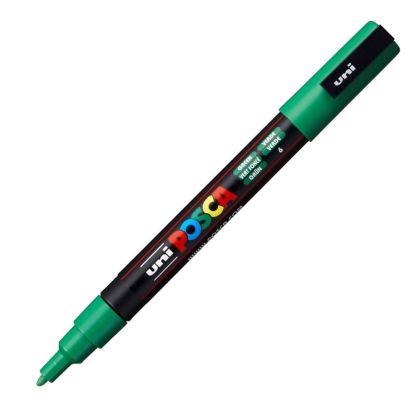 Перманентен маркер Uni Posca PC-3M на водна основа, 0.9-1.3 mm, Зелен