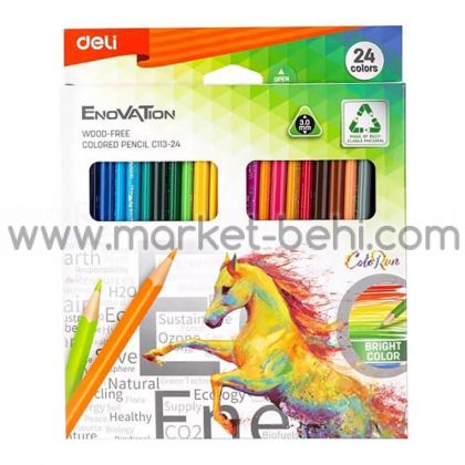 Цветни моливи Deli EnoVaTion C113-24, 24 цвята