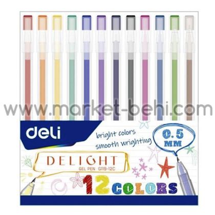 Химикалки гел к-т Deli Delight G119-12C, 0.5mm