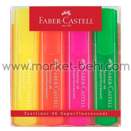 Текст маркери Faber Castell Textliner 46 Superfluorescent, 4 цвята