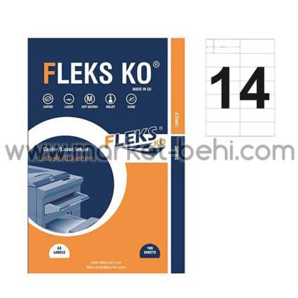 Етикети 14 на лист Fleks ko  105х42,3 мм