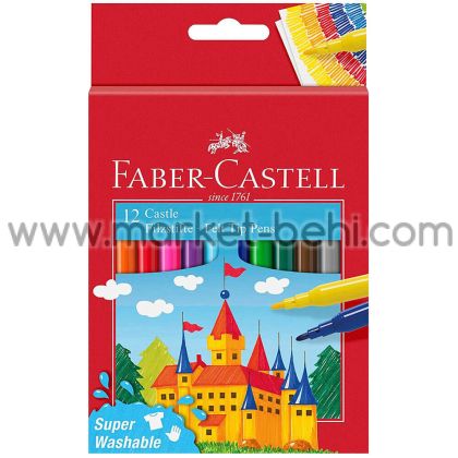 Флумастери Faber Castell, замък, 12 цвята