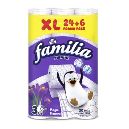 Тоалетна хартия Familia 24+6, ароматизирана