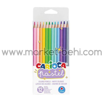Цветни моливи Carioca 12цв.пастелни
