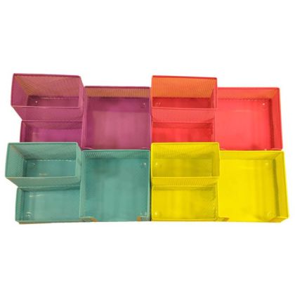 Органайзер, метал мрежа, 3 гнезда, Цветен