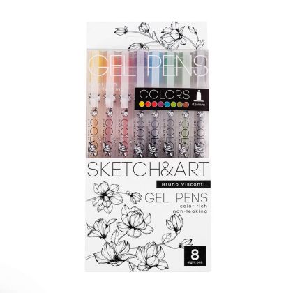 Гел химикалки Sketch&Art, 8 цвята, Основни