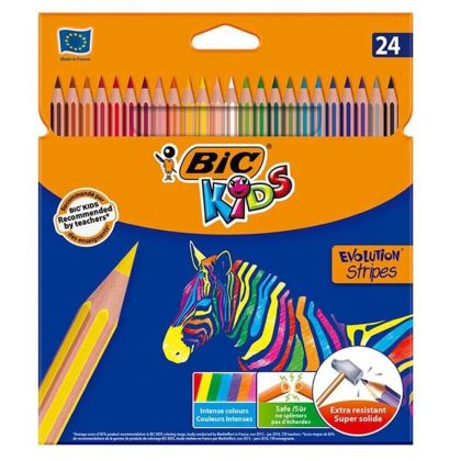 Моливи цветни Bic Evolution Stripes 24 цвята