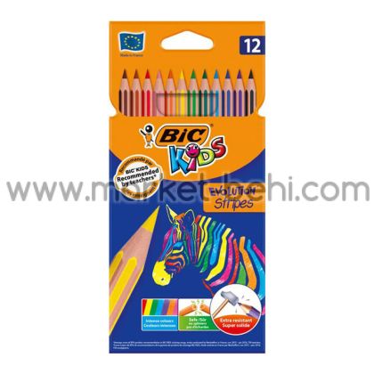 Цветни моливи Bic Evolution Stripes 12 цвята