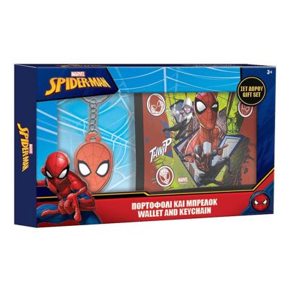 Комплект портфейл с ключодържател Spiderman