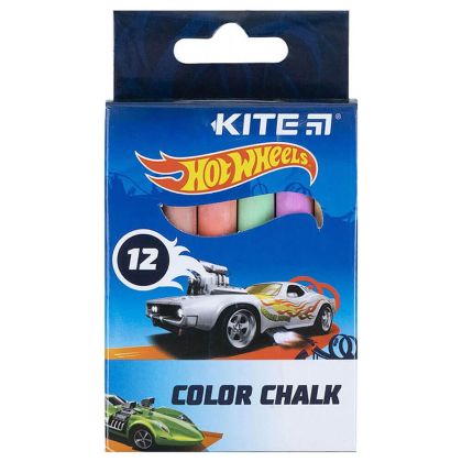 Тебешири Kite Hot Wheels, 12 бр, Цветни