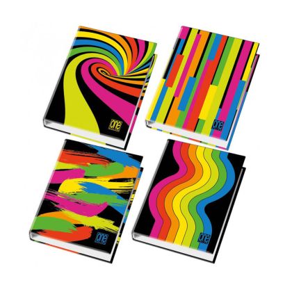Класьор A4 Blasetti One Color, 4 ринга, 35mm Black&Fluo