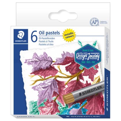 Маслени пастели Staedtler DJ, 6 цвята, Металик