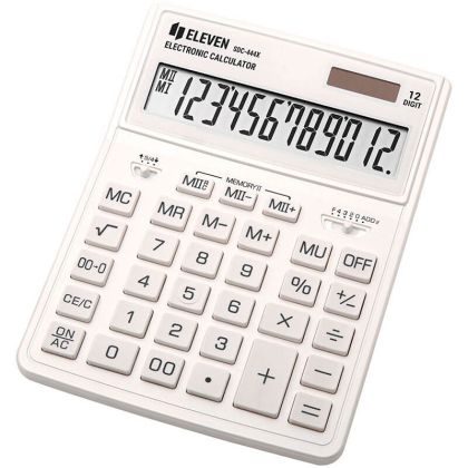 Калкулатор настолен Eleven SDC-444X-WH, 12 разряден, Бял