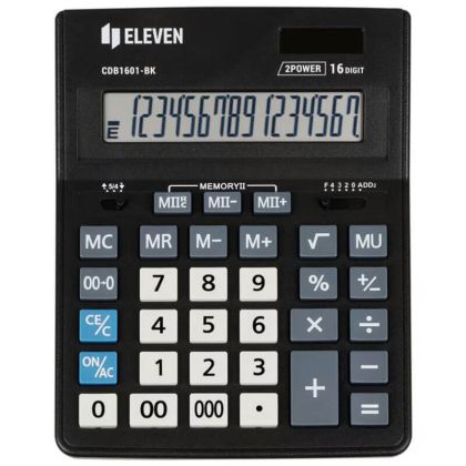 Калкулатор настолен Eleven CDB1601-BK, 16 разряден