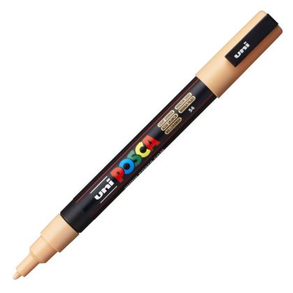 Перманентен маркер Uni Posca PC-3M на водна основа, 0.9-1.3 mm, Светлооранжев