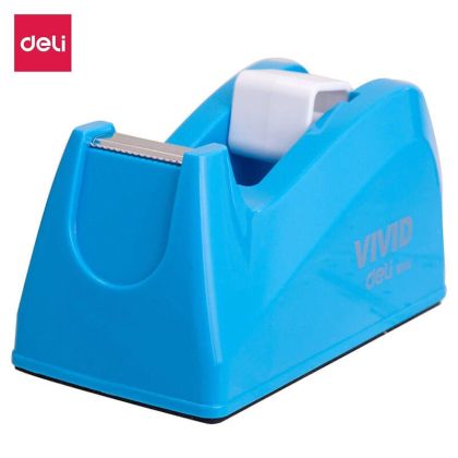 Диспенсър за тиксо Deli 814 настолен за 19mm Син