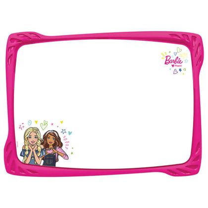 Бяла дъска Maped Barbie, с маркер и гъба