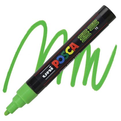 Перманентен маркер Uni Posca PC-5M на водна основа, 1.8-2.5 mm, Ябълково зелен