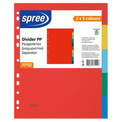 Разделител A4 Spree, 2x5 цвята