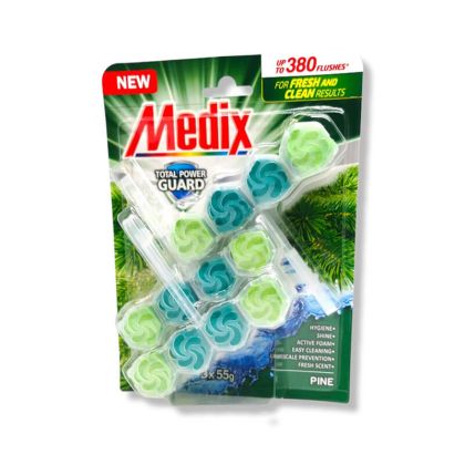 Блокче за тоалетна Medix, 3 броя, Бор