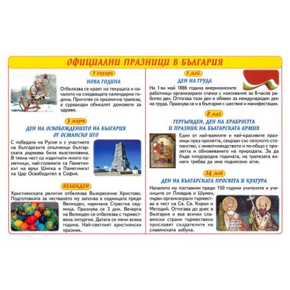 Табло Официални празници в България
