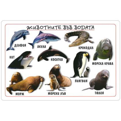 Табло Животните във водата