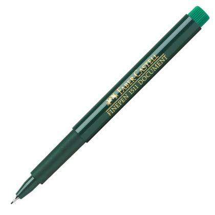 Тънкописец Faber-Castell 1511 Fineliner Зелен