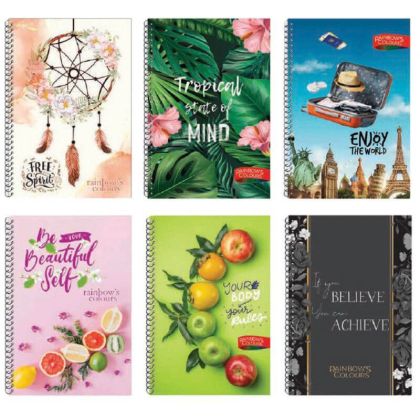 Тетрадка A5, редове, 3 теми, спирала, 20л