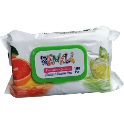 Мокри кърпи Renkli Prem Grapef/lime, капак,100бр