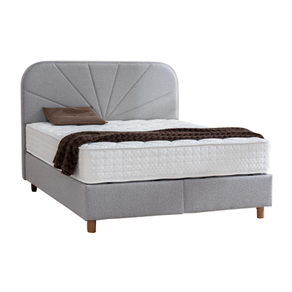 Тапицирана спалня с матрак DELUX PREMIUM 160 x 200 - сив